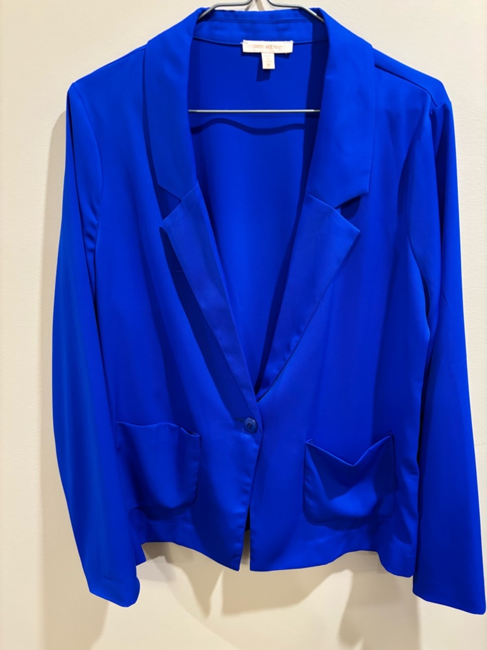 Skies Are Blue Cobalt Blue Single-Button Blazer
